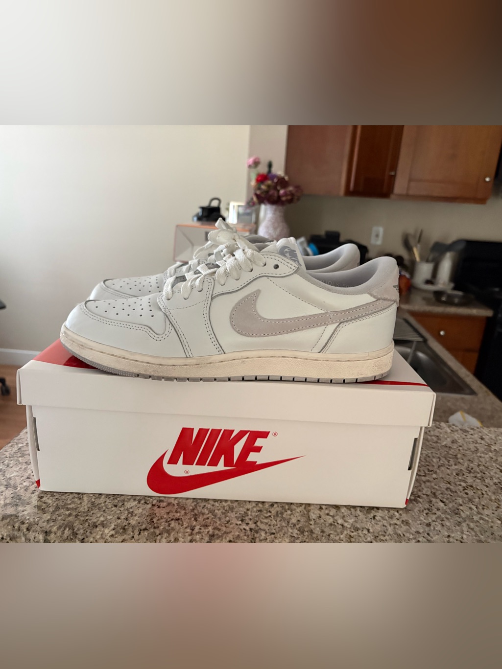 Men 10.5 Jordan 1 Low Neutral Gray